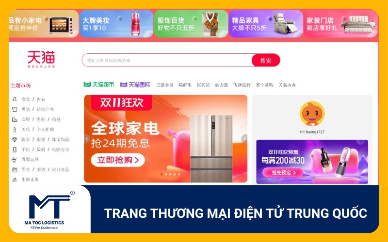 Top 10 trang thương mại điện tử Trung Quốc uy tín hiên nay