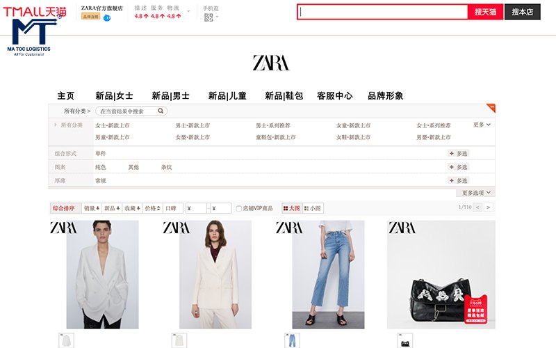 Các bước đặt hàng qua website Tmall