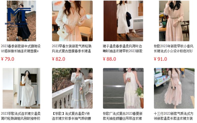 Dịch vụ mua hàng hộ nhận order các mẫu đầm voan trên các sàn TMĐT