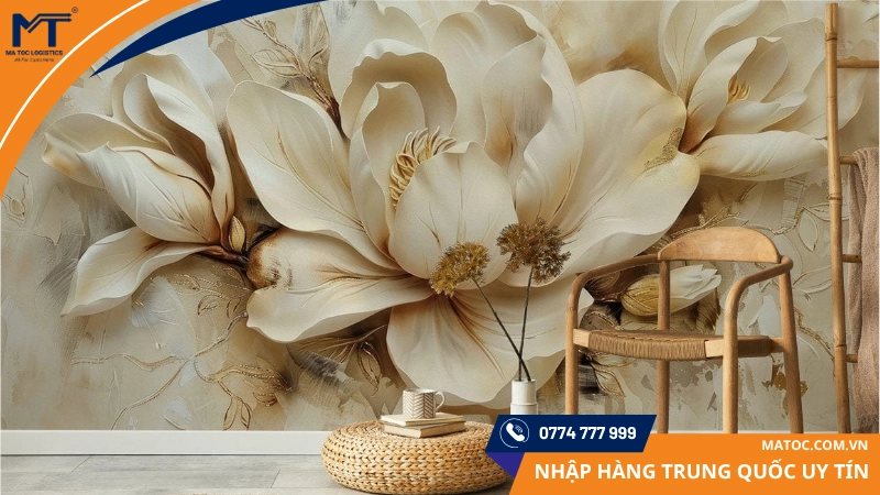 Giấy dán tường Trung Quốc 3D đang rất hot