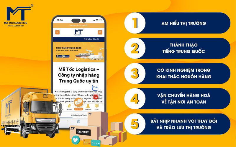Mã Tốc Logistics chuyên hỗ trợ khách hàng order hàng Alibaba với nhiều ưu đãi và dịch vụ chất lượng
