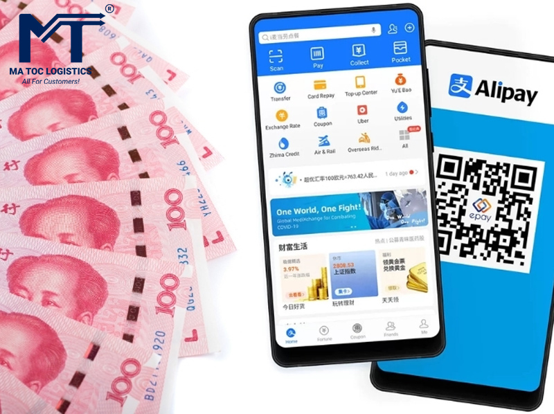 Alipay là ví điện tử có hỗ trợ chuyển đổi tiền Trung sang Việt​