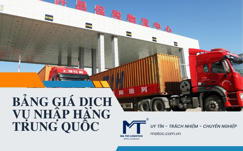 bảng giá nhập hàng Trung Quốc
