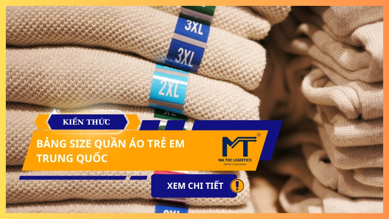 bảng size quần áo trẻ em Trung Quốc