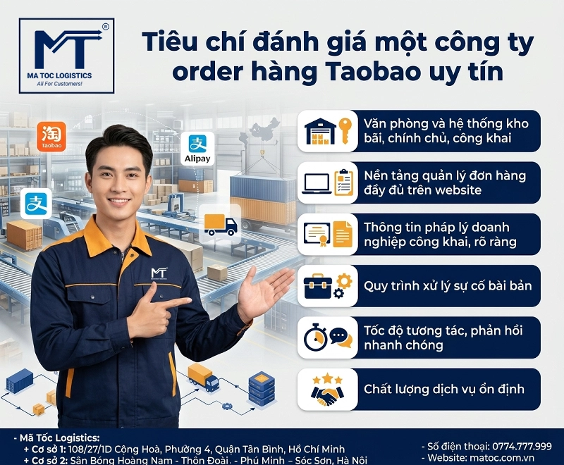 Tiêu chí đánh giá công ty order Taobao uy tín
