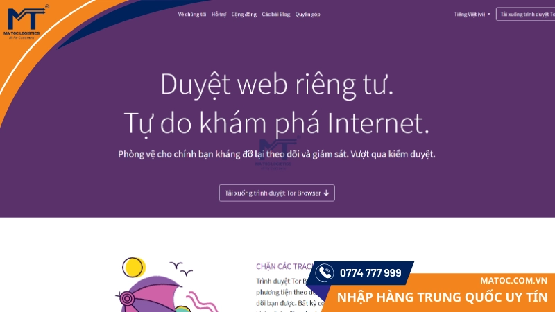 Sử dụng trình duyệt Tor