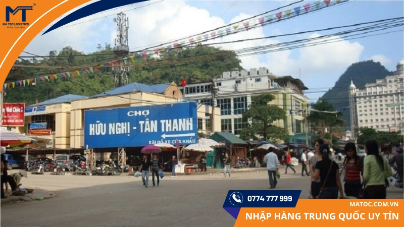 Chợ Tân Thanh là chợ cửa khẩu nổi tiếng với hàng hóa Quảng Châu