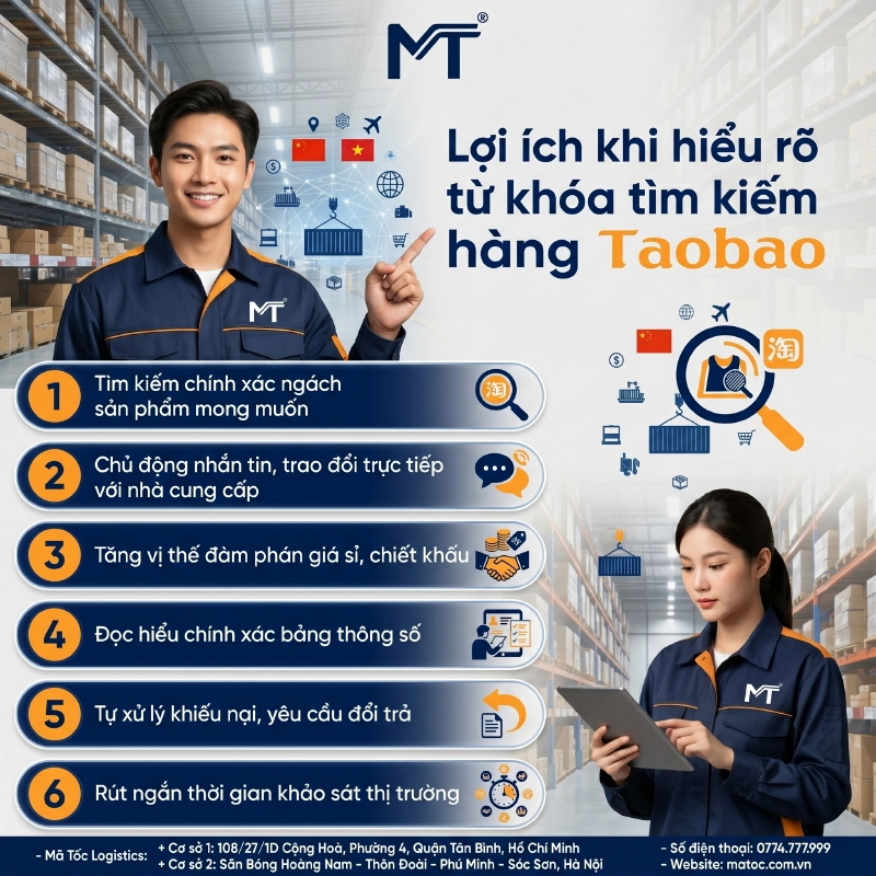 Có cực nhiều lợi ích khi hiểu rõ từ khóa tìm hàng Taobao
