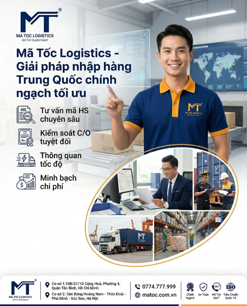 Nhập hàng Trung Quốc chính ngạch cùng Mã Tốc Logistics