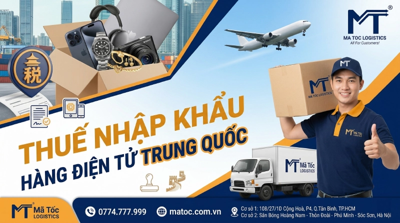 thuế nhập khẩu hàng điện tử trung quốc