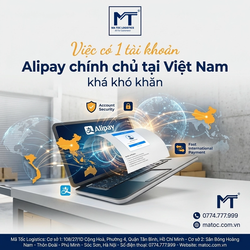 Việc có tài khoản Alipay chính chủ tại Việt Nam khá khó khăn