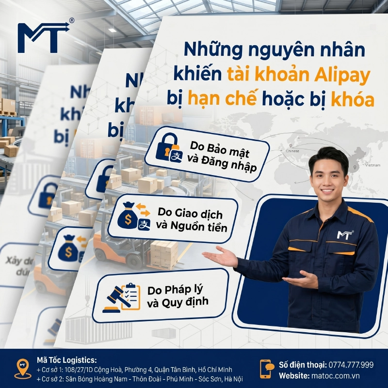 Những nguyên nhân khiến alipay bị hạn chế, bị khóa