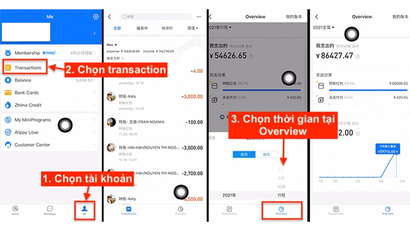 Tra cứu số tiền đã sử dụng để suy ra số hạn mức Alipay còn lại của mình Tra cứu hạn mức Alipay