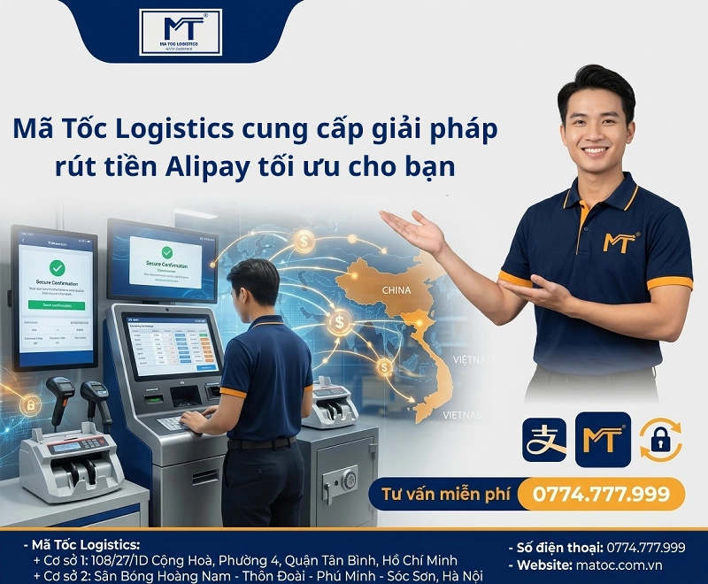 Giải pháp rút tiền Alipay nhanh chóng từ Mã Tốc Logistics