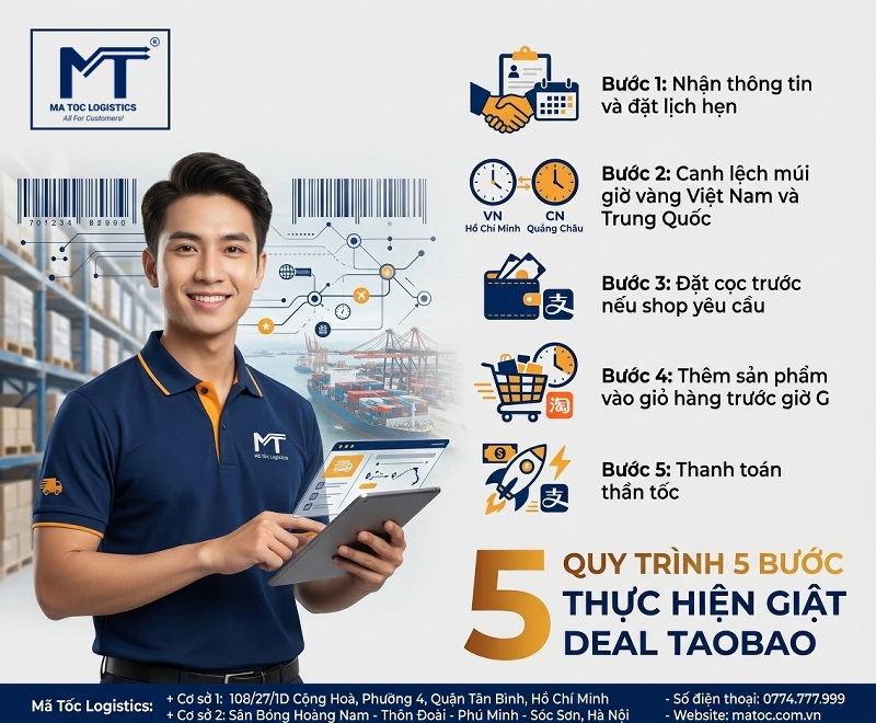 Quy trình thực hiện giật deal Taobao chuẩn