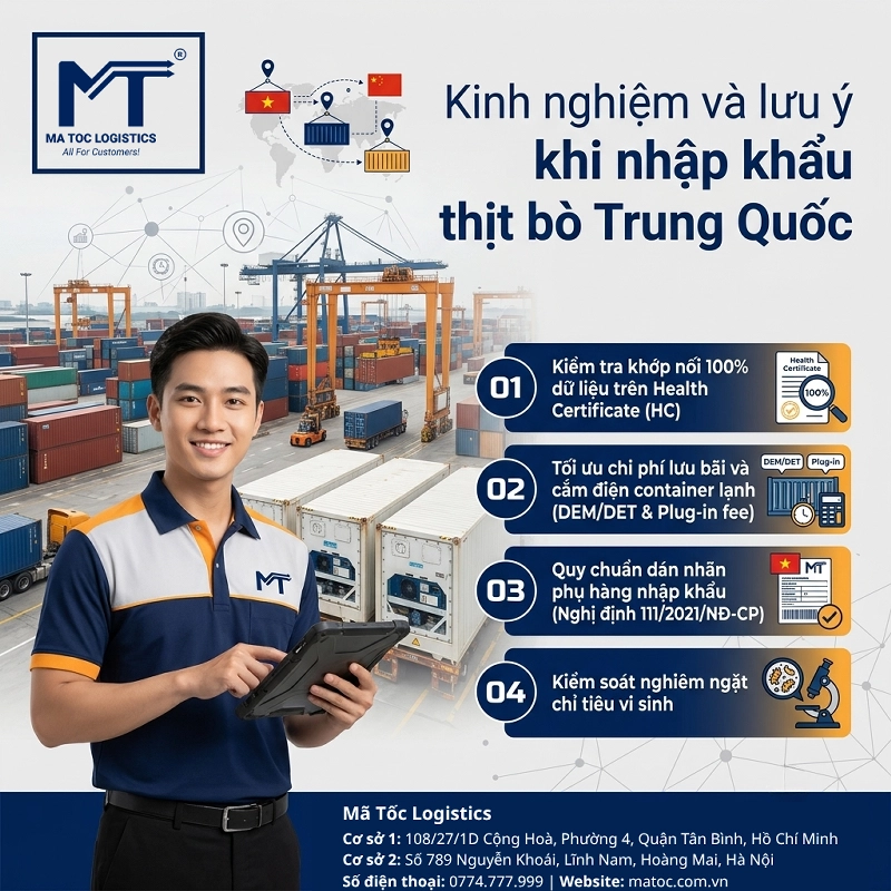 Kinh nghiệm và lưu ý khi nhập khẩu thịt bò Trung Quốc 