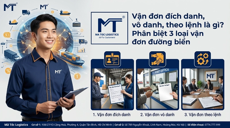 vận đơn đích danh vô danh theo lệnh